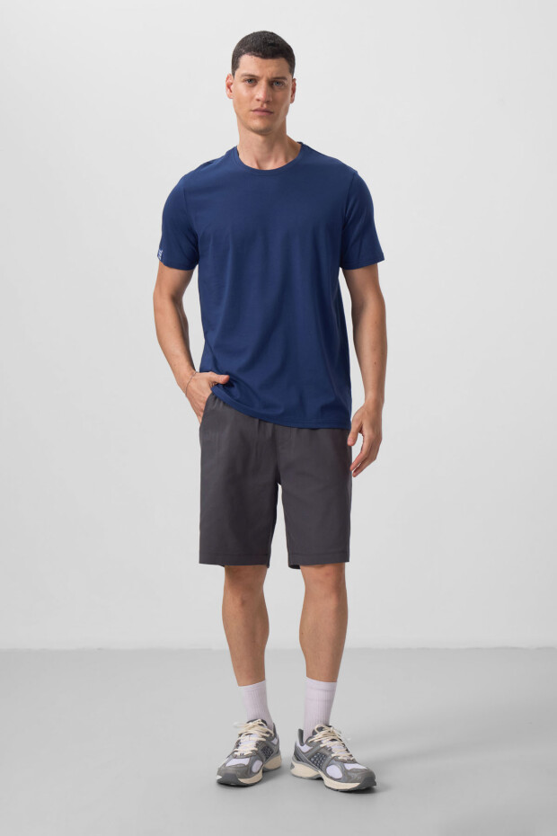 İndigo Erkek Basic Kısa Kol Standart Kalıp O Yaka T-shirt - 87911 - 3