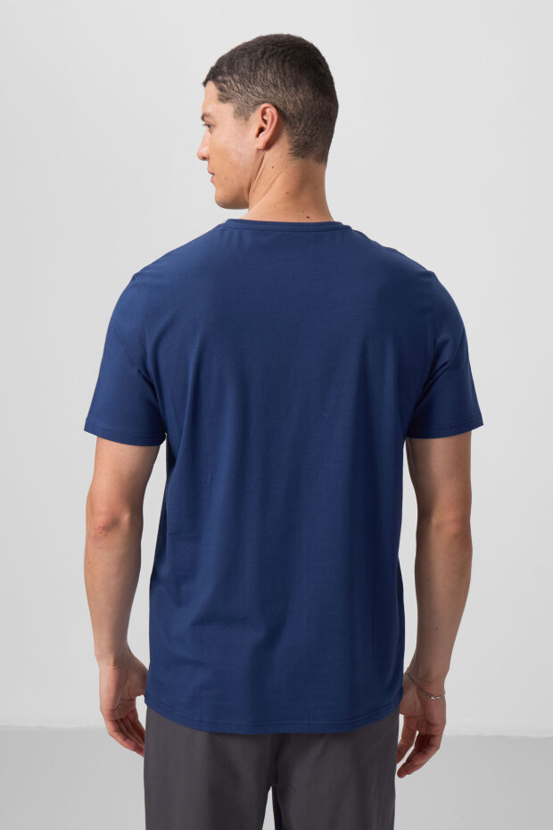 İndigo Erkek Basic Kısa Kol Standart Kalıp O Yaka T-shirt - 87911 - 6