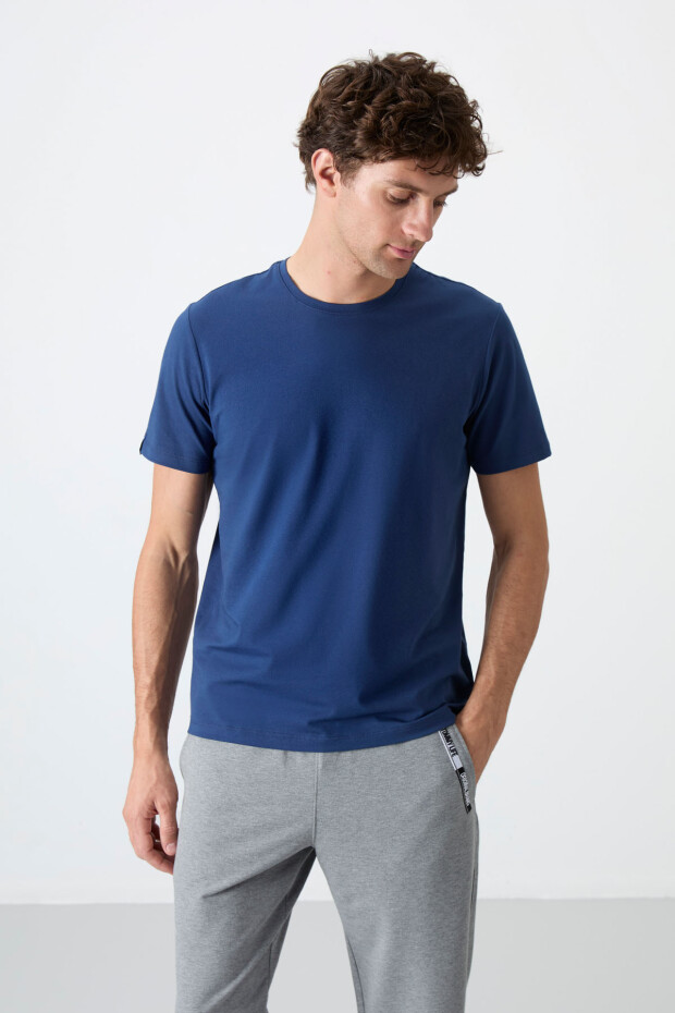 İndigo Erkek Basic Kısa Kol Standart Kalıp O Yaka T-shirt - 87911