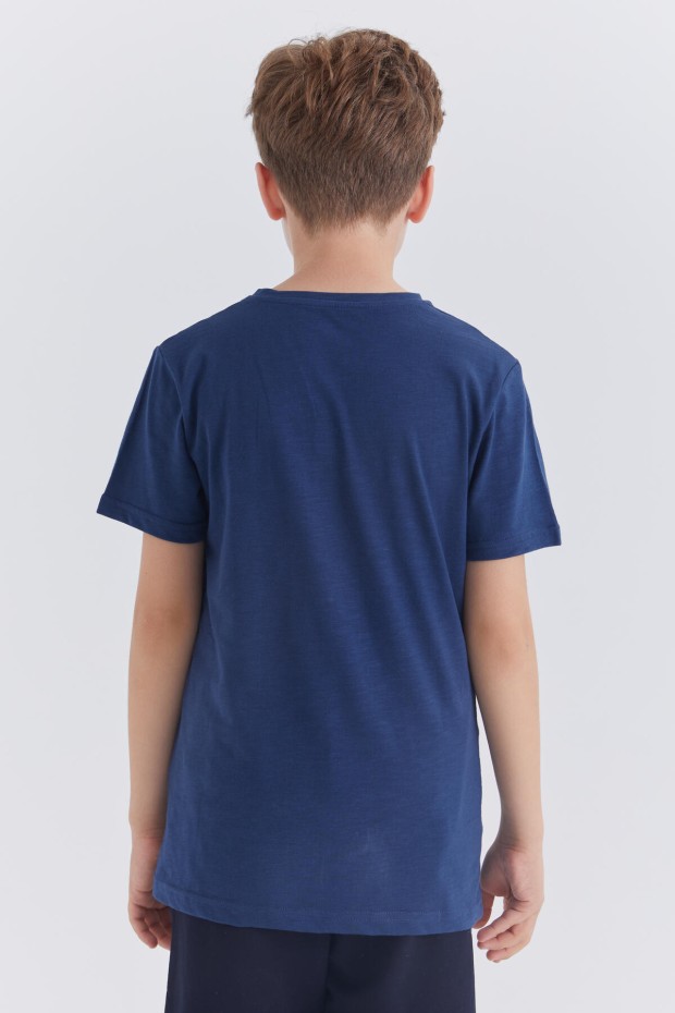 İndigo Air Baskılı O Yaka Kısa Kol Erkek Çocuk T-Shirt - 10852