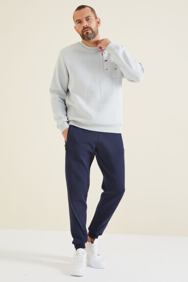 İndigo Bağcıklı Erkek Eşofman Alt - 82110 - TOMMYLIFE (1)