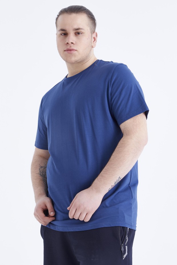 İndigo Basic Kısa Kol O Yaka Büyük Beden Erkek T-Shirt - 88072 - 5