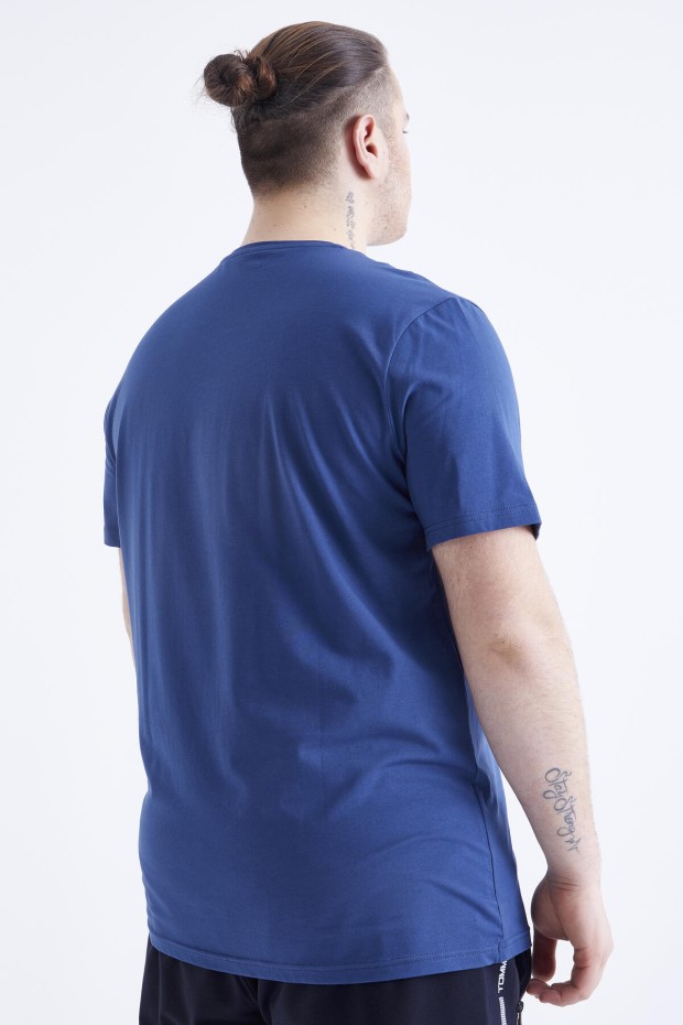 İndigo Basic Kısa Kol O Yaka Büyük Beden Erkek T-Shirt - 88072 - 8