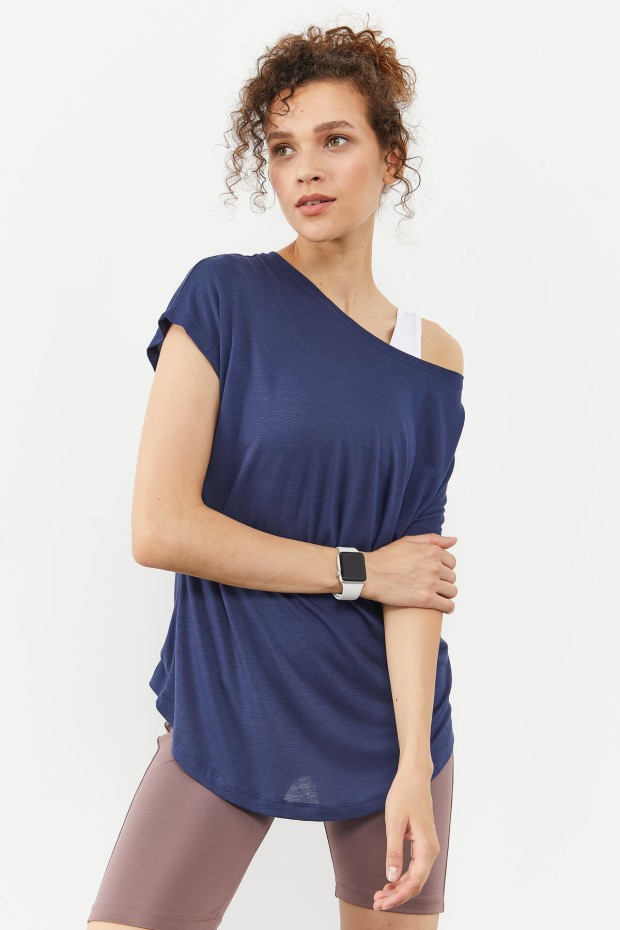 İndigo Basic Kısa Kol Rahat Form O Yaka Kadın T-Shirt - 97151