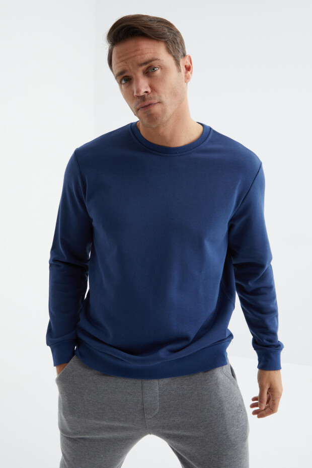 İndigo Basic O Yaka Rahat Form Erkek Sweatshirt - 88053