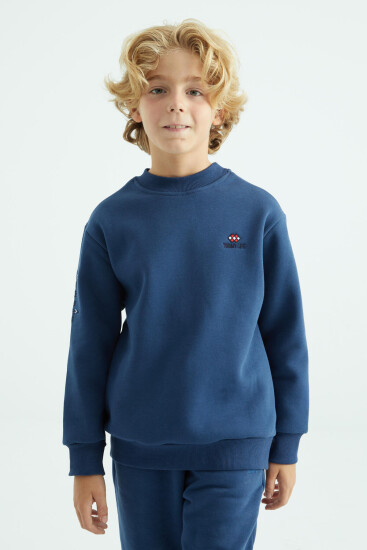 İndigo Basic O Yaka Standart Kalıp Erkek Çocuk Sweatshirt - 10990 
