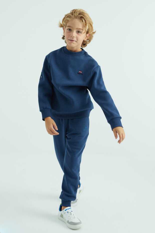 İndigo Basic O Yaka Standart Kalıp Erkek Çocuk Sweatshirt - 10990