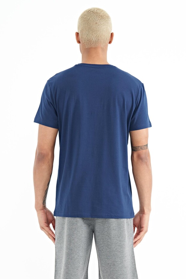 Miles İndigo Baskılı Erkek T-Shirt - 88222