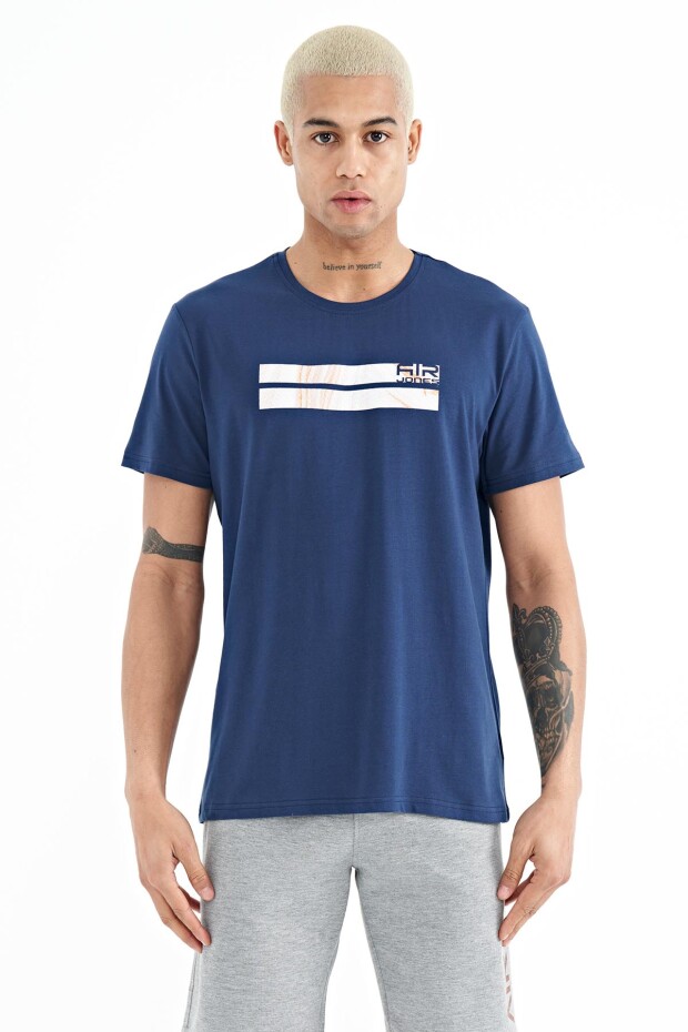 Peter İndigo O Yaka Erkek T-Shirt - 88204