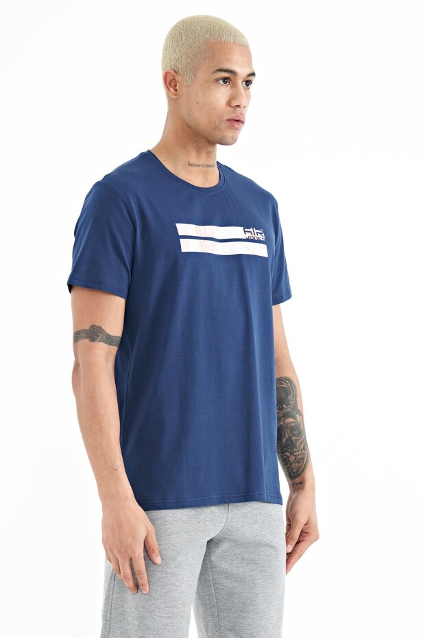 Peter İndigo O Yaka Erkek T-Shirt - 88204