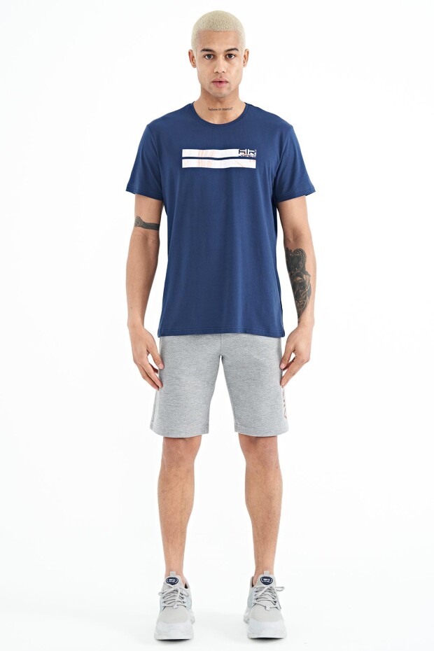 Peter İndigo O Yaka Erkek T-Shirt - 88204