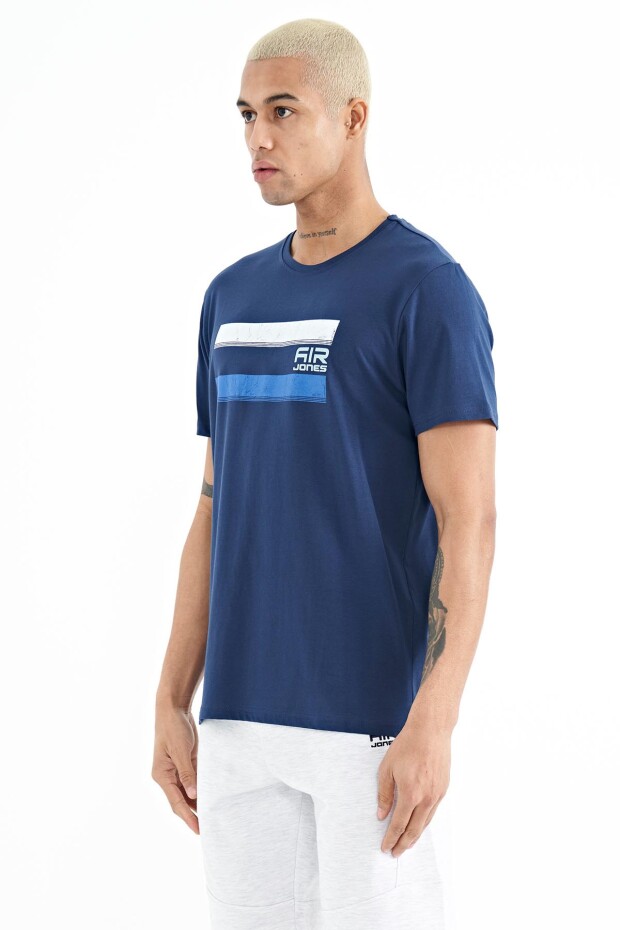 Donald İndigo Standart Kalıp Erkek T-Shirt - 88217