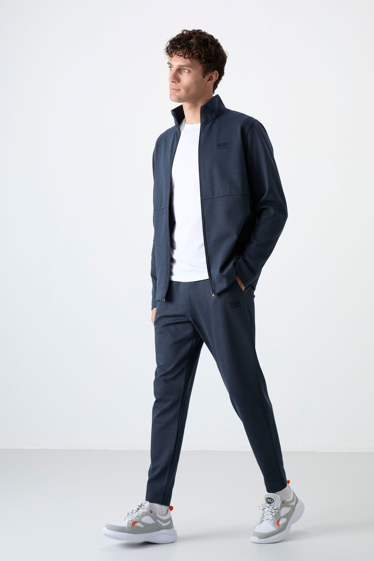 Carlos İndigo Standart Kalıp Erkek Eşofman Takım - 85209 - Air Jones