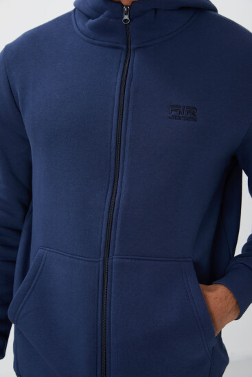 Hector İndigo Şardonlu Erkek Sweatshirt - 88139 - Air Jones (1)