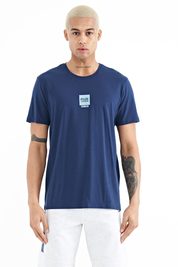 Bert İndigo Standart Kalıp Erkek T-Shirt - 88210