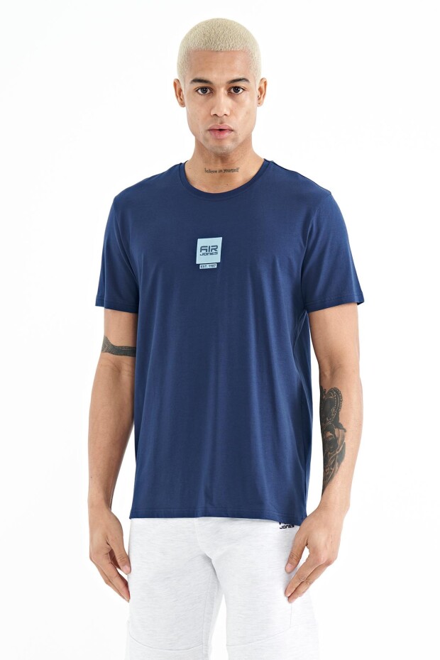 Bert İndigo Standart Kalıp Erkek T-Shirt - 88210