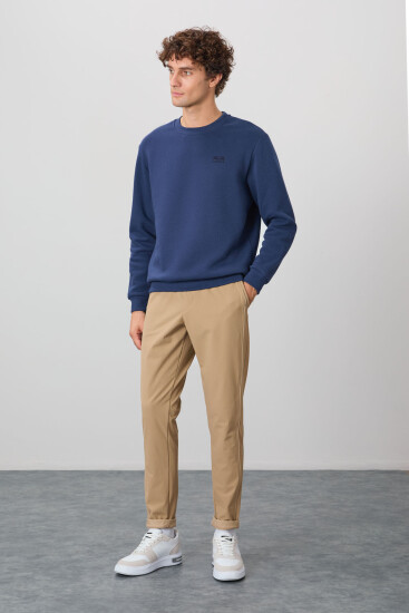 Omar İndigo Şardonlu Erkek Sweatshirt - 88137 - Air Jones (1)