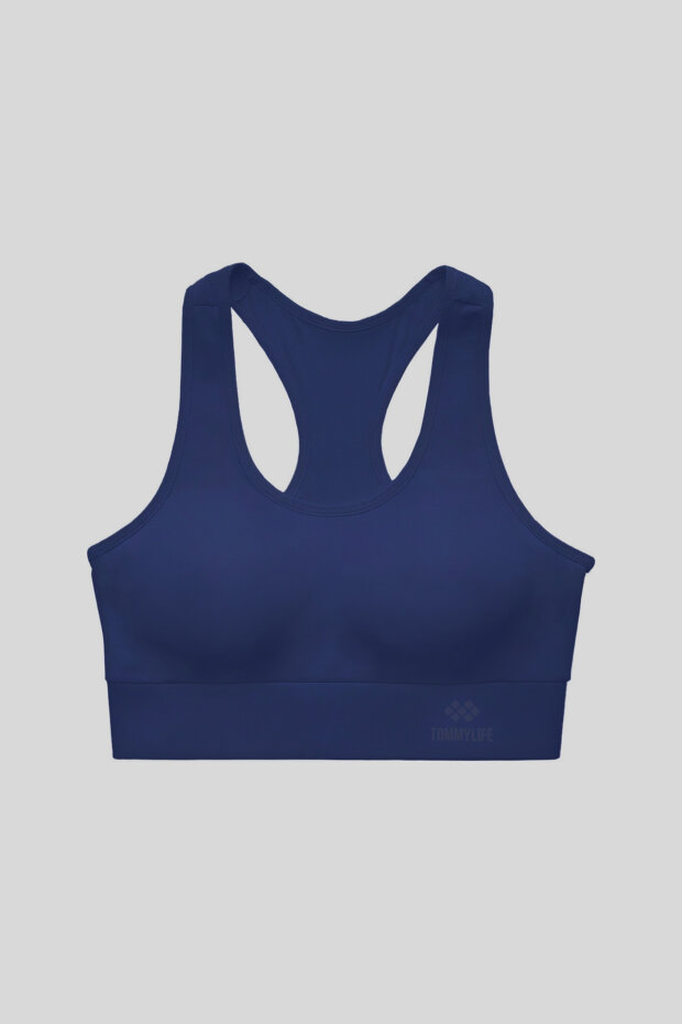 İndigo Sırt Detaylı Dar Kalıp U Yaka Kadın Spor Büstiyer - 97120 - 1