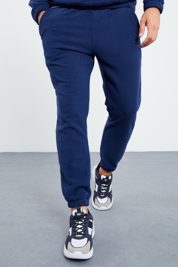 İndigo Yarım Fermuar Dik Yaka Lastik Paça Polar Erkek Eşofman Takımı - 85159 - TOMMYLIFE (1)