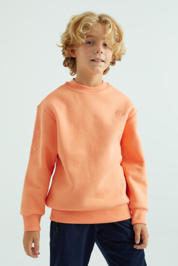 Kavun Içi Basic O Yaka Standart Kalıp Erkek Çocuk Sweatshirt - 10990 