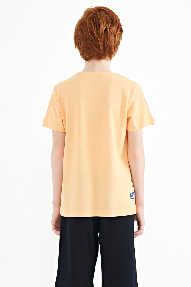 Kavun içi Cep Detaylı O Yaka Standart Kalıp Erkek Çocuk T-Shirt - 11120 - 7