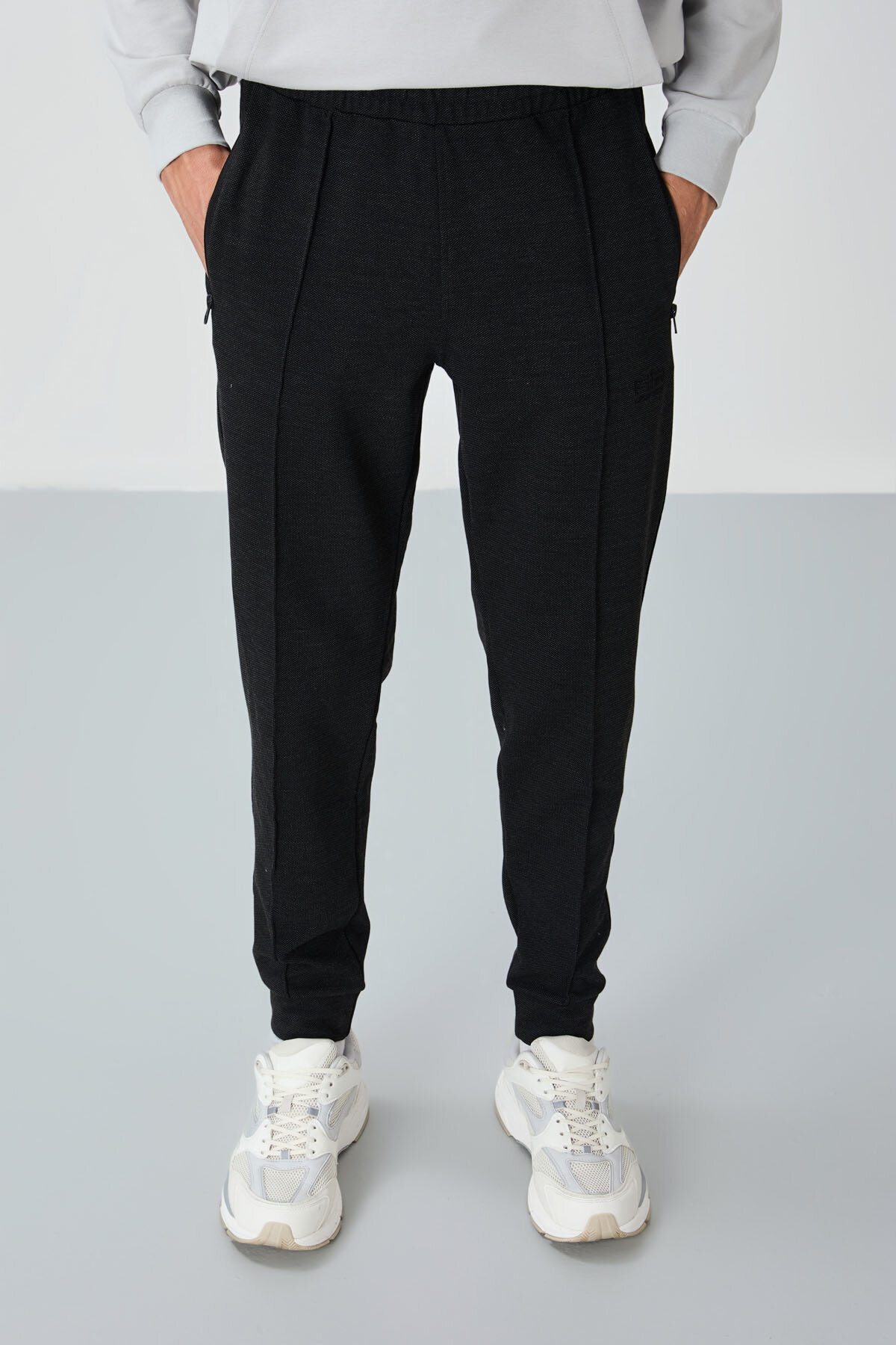 Kırçıllı Siyah Jogger Erkek Eşofman Altı - 82113 - Air Jones (1)