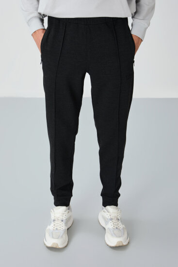 Kırçıllı Siyah Jogger Erkek Eşofman Altı - 82113 - Air Jones (1)