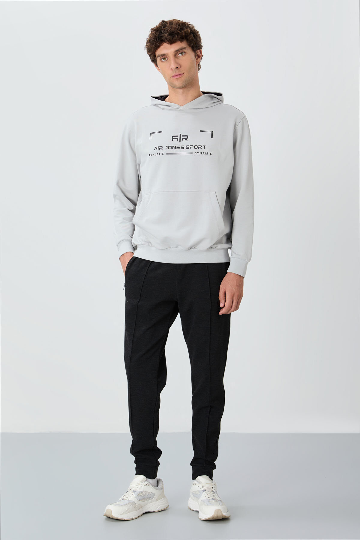 Kırçıllı Siyah Jogger Erkek Eşofman Altı - 82113 - Air Jones