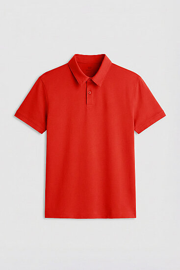 Kırmızı Standart Kalıp Basic Polo Yaka Erkek T-Shirt - 87768 