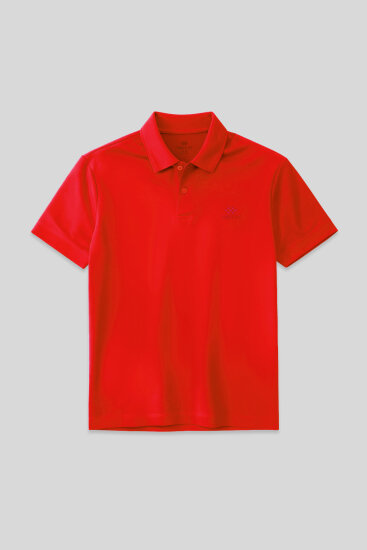 Kırmızı Standart Kalıp Basic Polo Yaka Erkek T-Shirt - 87748 