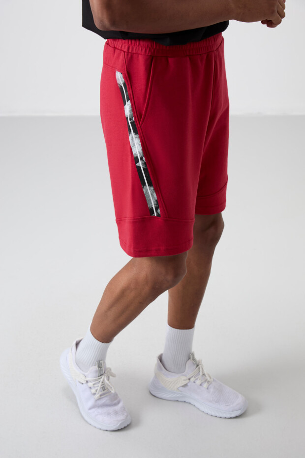 Amos Kırmızı Baskılı Erkek Şort - 81246 - 3