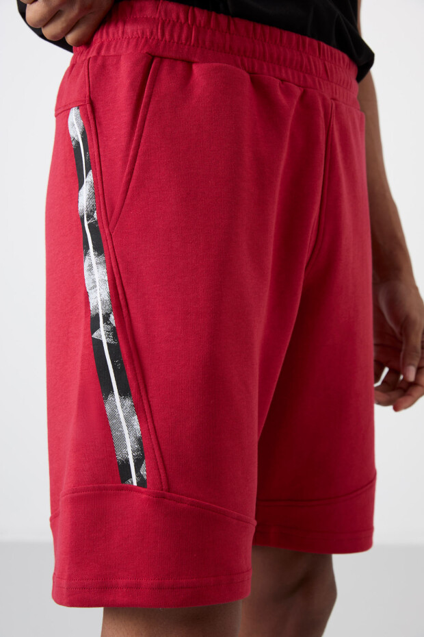 Amos Kırmızı Baskılı Erkek Şort - 81246 - 5