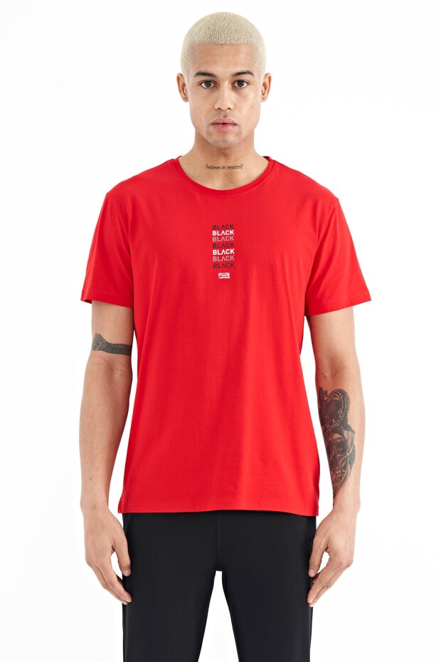 Tylor Kırmızı Yazılı Erkek T-Shirt - 88227