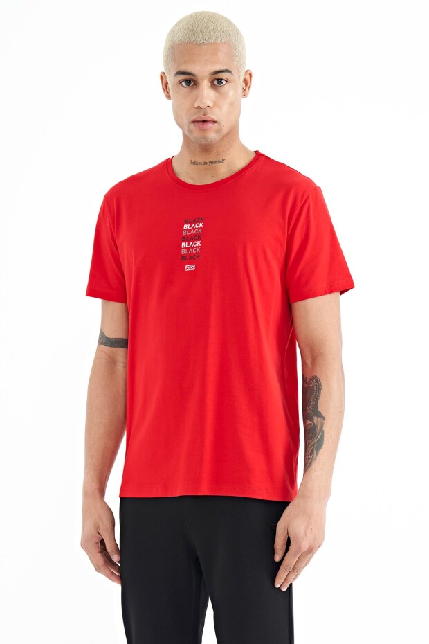 Tylor Kırmızı Yazılı Erkek T-Shirt - 88227