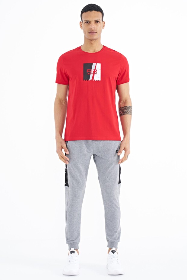 Frank Kırmızı Standart Kalıp Erkek T-Shirt - 88219