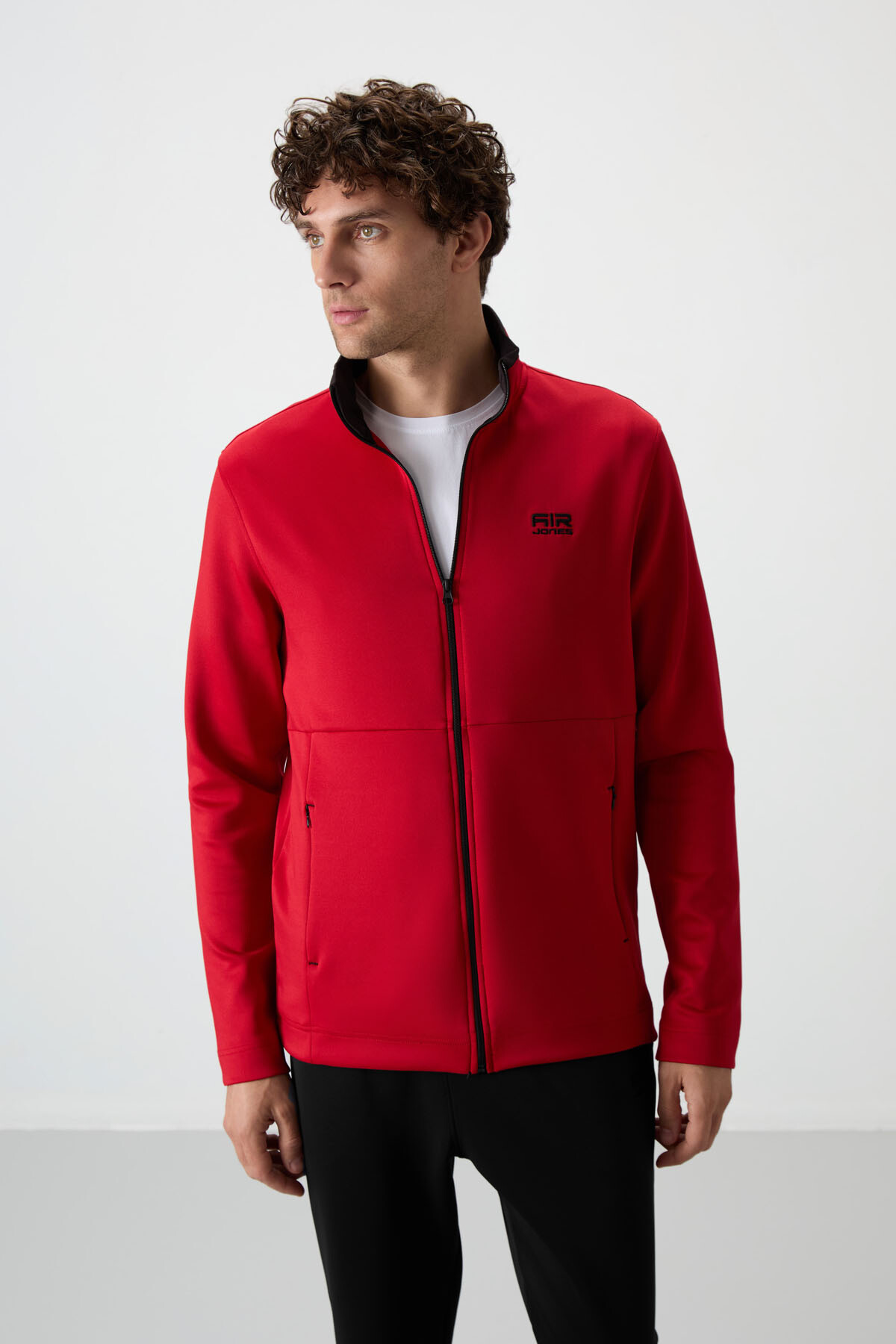 Bran Kırmızı - Siyah Scuba Kumaş Erkek Eşofman Takım - 85199 - Air Jones (1)