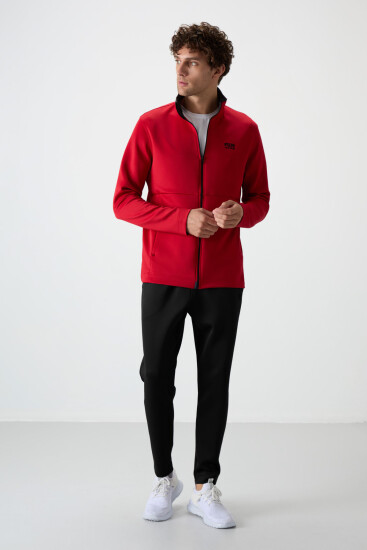 Bran Kırmızı - Siyah Scuba Kumaş Erkek Eşofman Takım - 85199 - Air Jones