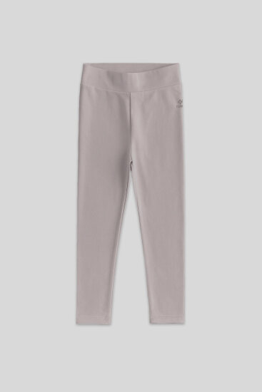 Koyu Bej Yüksek Bel Dar Paça Kız Çocuk Tayt - 75047 