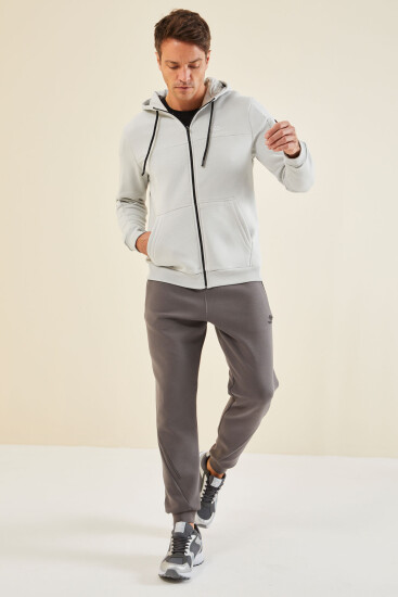 Koyu Gri Bağcıklı Erkek Eşofman Alt - 82110 