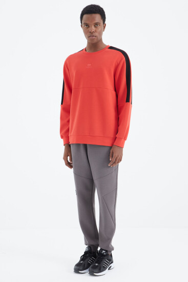 Koyu Gri Bağcıklı Şerit Detaylı Rahat Kalıp Erkek Eşofman Alt - 82100 - TOMMYLIFE