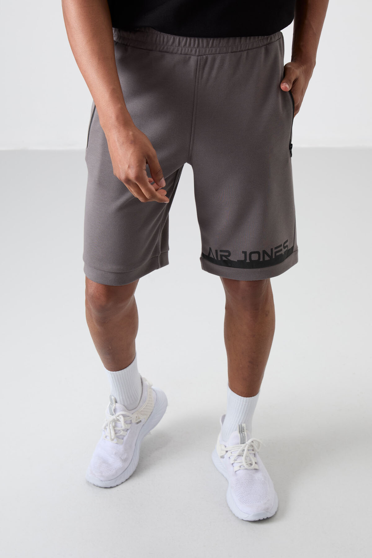Albie Koyu Gri Standart Kalıp Erkek Şort - 81241 - Air Jones (1)