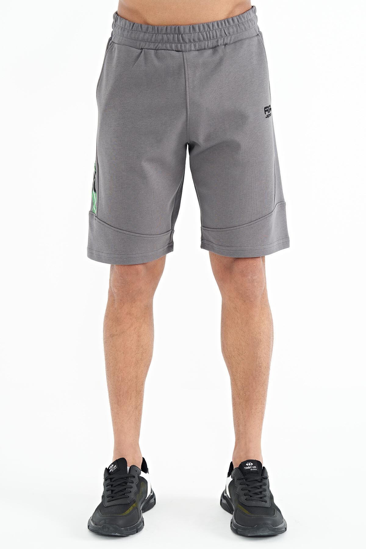 Amos Koyu Gri Baskılı Erkek Şort - 81246 - Air Jones