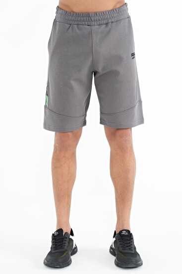 Amos Koyu Gri Baskılı Erkek Şort - 81246 - Air Jones