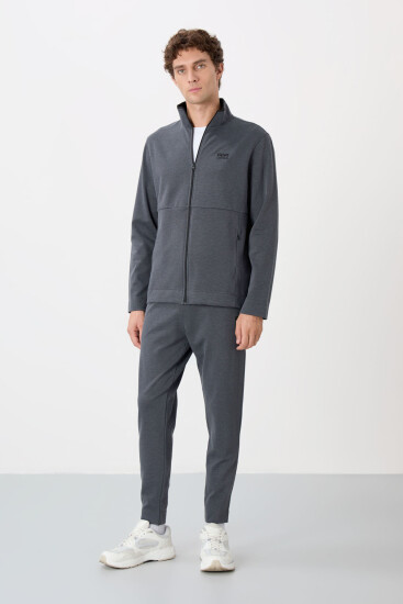 Carlos Koyu Gri Standart Kalıp Erkek Eşofman Takım - 85209 