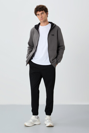 Hector Koyu Gri Şardonlu Erkek Sweatshirt - 88139 - Air Jones (1)