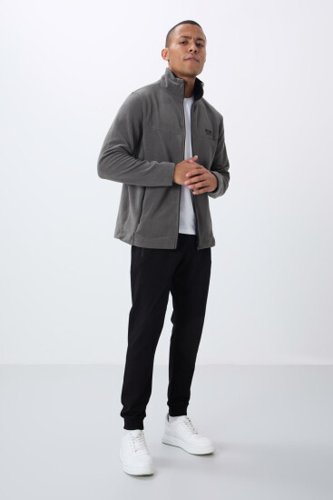 Hardy Koyu Gri Standart Kalıp Polar Erkek Sweatshirt - 88299 - Air Jones (1)