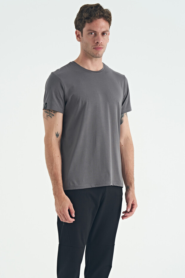 Calvin Koyu Gri Basic Erkek T-Shirt - 88245 - 5