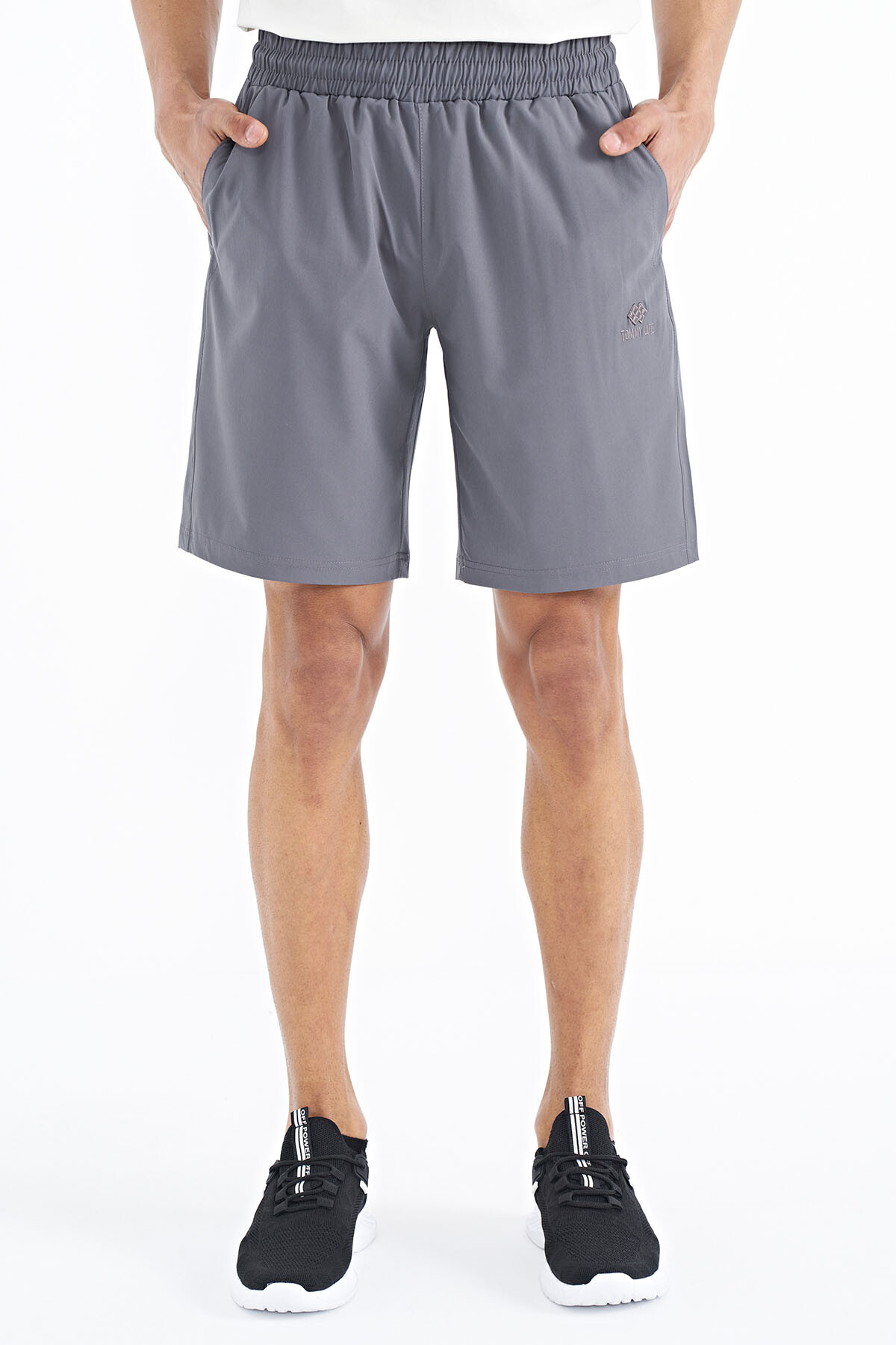 Koyu Gri Yan Cep Detaylı Lastikli Erkek Şort - 81238 - TOMMYLIFE