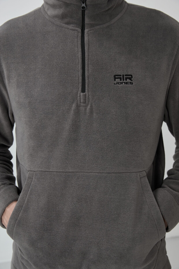 Carol Koyu Gri Polar Erkek Eşofman Takım - 85226 - 4