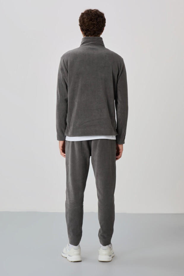 Carol Koyu Gri Polar Erkek Eşofman Takım - 85226 - 7